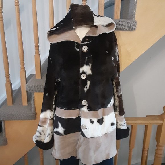 Vintage Cowhide Coat- Women's Size M - Picture 2 of 14
